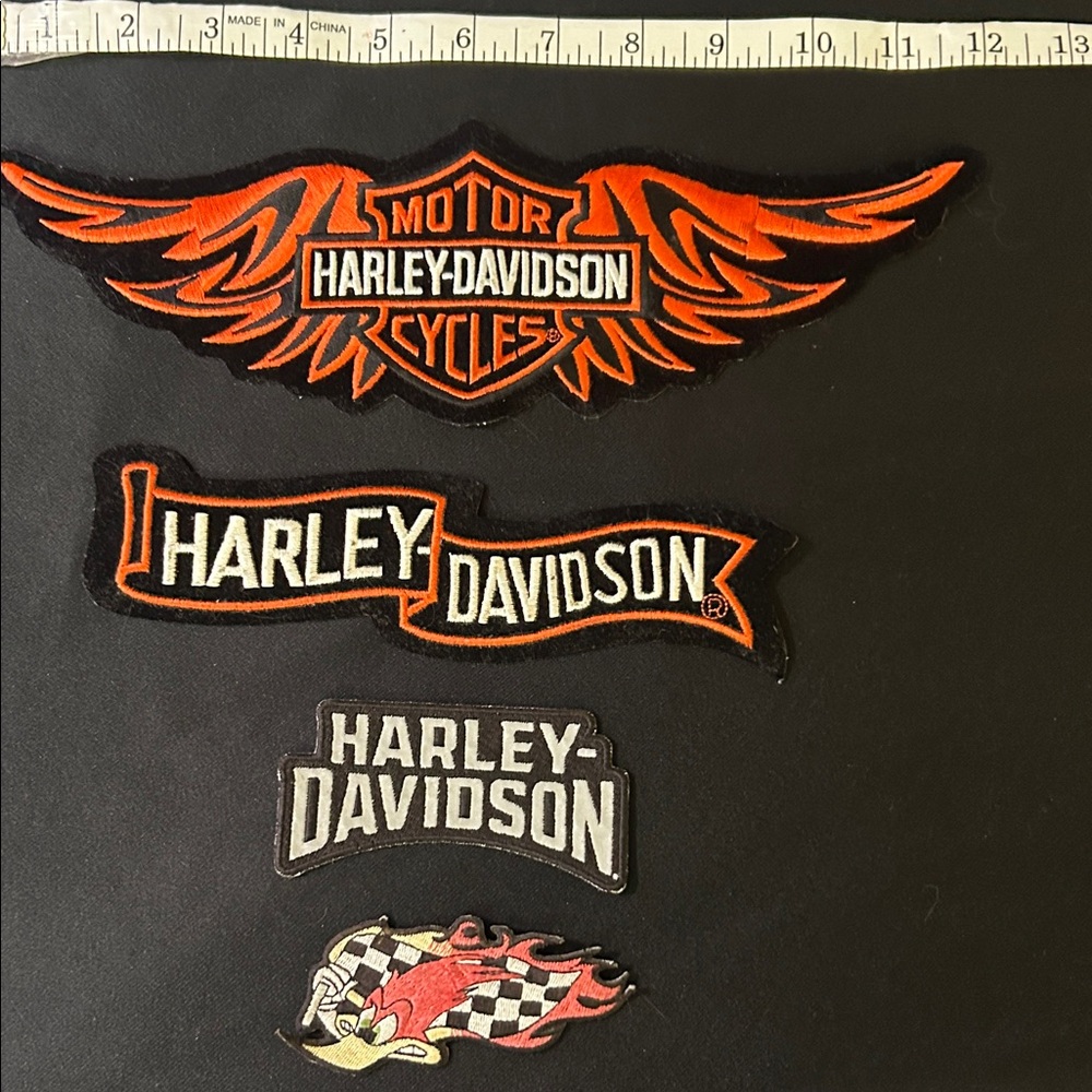 Harley-Davidson Orange and Black Winged Patch